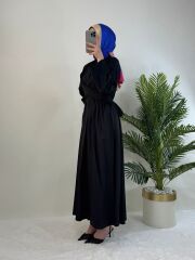 KUŞAKLI KOTON ELBİSE