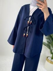 BAĞLAMA DETAYLI KİMONO TAKIM