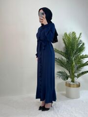 FIRFIR DETAYLI BAĞLAMALI ELBİSE