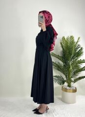 FIRFIR DETAYLI BAĞLAMALI ELBİSE