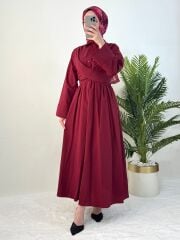 KUŞAKLI KOTON ELBİSE