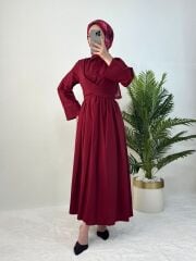 KUŞAKLI KOTON ELBİSE