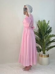 KUŞAKLI KOTON ELBİSE