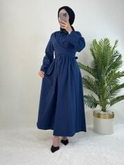 KUŞAKLI KOTON ELBİSE